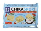CHIKALAB Chika Sport White Protein Chocolate with almonds and coconut chips 100g