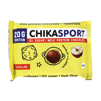 CHIKALAB Chika Sport Milk Protein Chocolate with hazelnuts