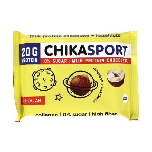 CHIKALAB Chika Sport Milk Protein Chocolate with hazelnuts