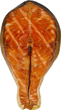 Hot smoked salmon steak 350-450g