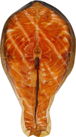 Hot smoked salmon steak 350-450g