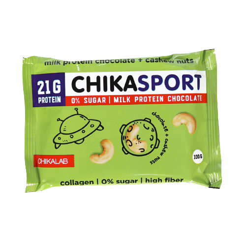 CHIKALAB Chika Sport Milk Protein Chocolate with cashews