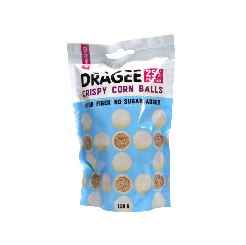 CHIKALAB Dragee Crispy Corn balls white chocolate