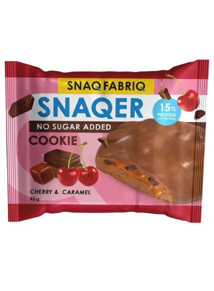 SNAQER Protein Cookie With cherry and caramel