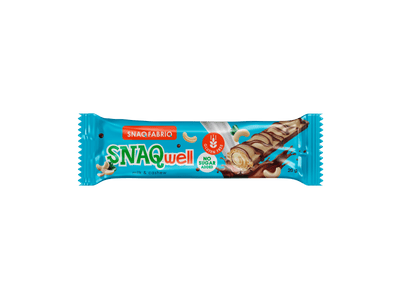 SNAQ FABRIQ Chocolate milk cashew bars (waffles) without sugar Snaq well