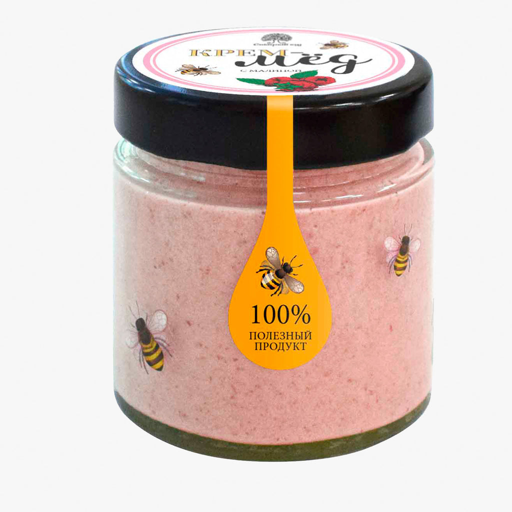 Creamed honey with raspberry and pine nuts 180g