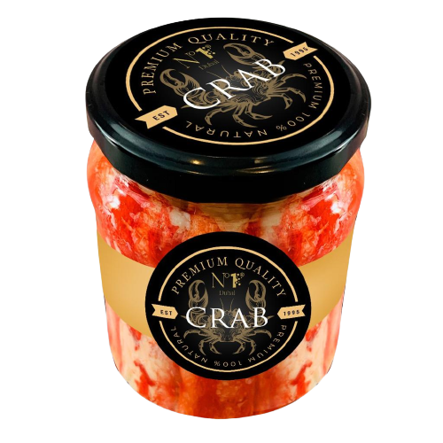 Red King Crab Cooked Merus Meat Jar