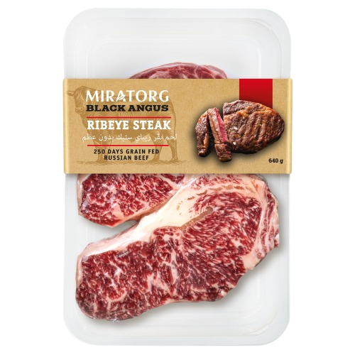 Miratorg Ribeye steak Black Angus Choice (2 pcs/640 g/Frozen/Halal)