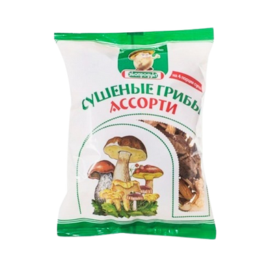 Dried mushrooms "Assorted Dried "(White,Aspen,Chanterelles), Eco product