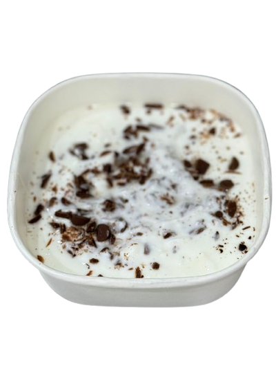 Homemade Greek Yogurt with Dark Chokolate Pieces