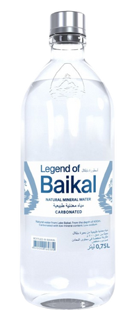 Bottled natural mineral water "Legend of Baikal" CARBONATED 750ml