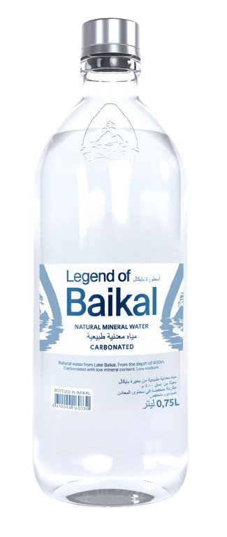 Bottled natural mineral water "Legend of Baikal" CARBONATED 750ml