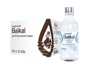 Bottled natural mineral water "Legend of Baikal" CARBONATED 12x330ml