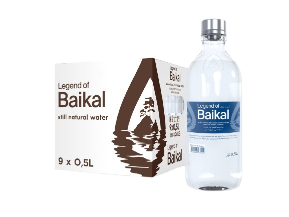 Bottled natural mineral water "Legend of Baikal" NON- CARBONATED 9x500ml