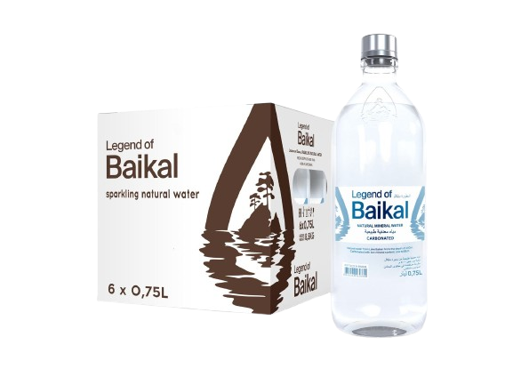 Bottled natural mineral water "Legend of Baikal" CARBONATED 6x750ml