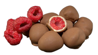 Raspberry in white & milk chocolate
