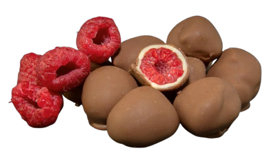 Raspberry in white & milk chocolate