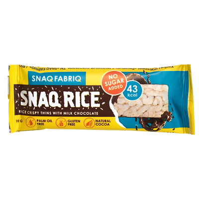 Snaq Rice Crispy Thins with Milk Chocolate