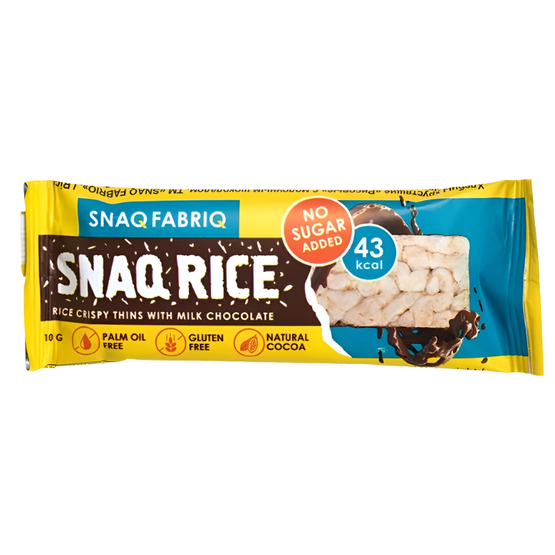 Snaq Rice Crispy Thins with Milk Chocolate