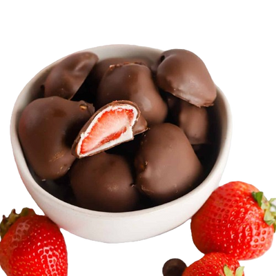 Strawberry in white & milk chocolate