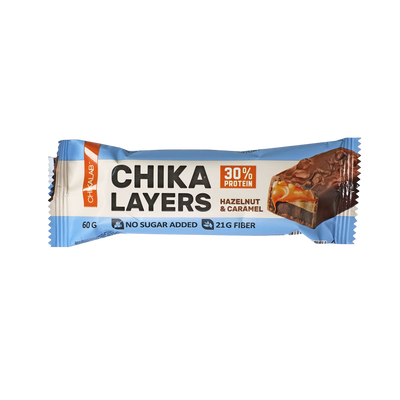 CHIKALAB Chocolate covered protein bar with filling  Hazelnut With Caramel