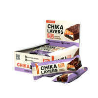 CHIKALAB Chocolate covered protein bar with filling Crispy Cookies With Double Chocolate 12pcs