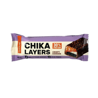 CHIKALAB Chocolate covered protein bar with filling  Crispy Cookies With Double Chocolate
