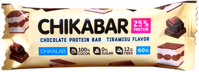 CHIKALAB Chocolate covered protein bar with filling TIRAMISU