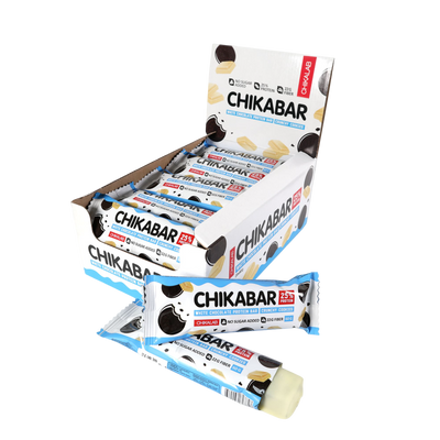 CHIKALAB Chocolate covered protein bar with filling  CRUNCHY COOKIES 12 pcs