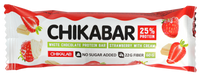 CHIKALAB Chocolate covered protein bar with filling  STRAWBERRY WITH CREAM