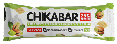 CHIKALAB Chocolate covered protein bar with filling  PISTACHIO CREAM