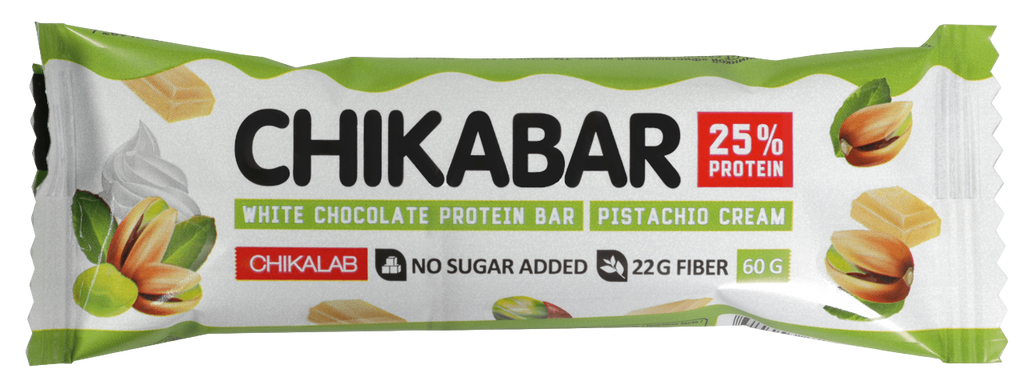 CHIKALAB Chocolate covered protein bar with filling  PISTACHIO CREAM 60g