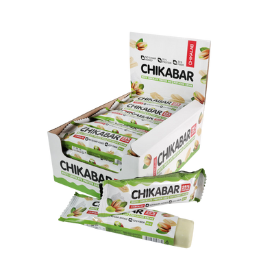 CHIKALAB Chocolate covered protein bar with filling  PISTACHIO CREAM 12 pcs