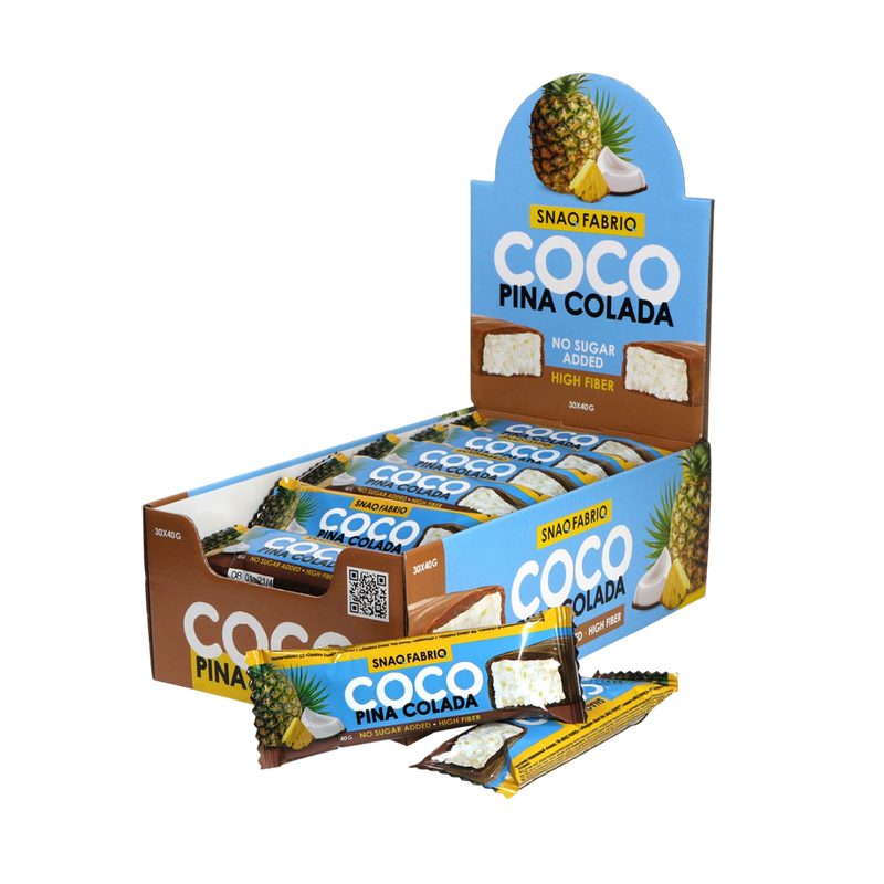 SNAQ FABRIQ Glazed bar  Pina Colada 12pcs