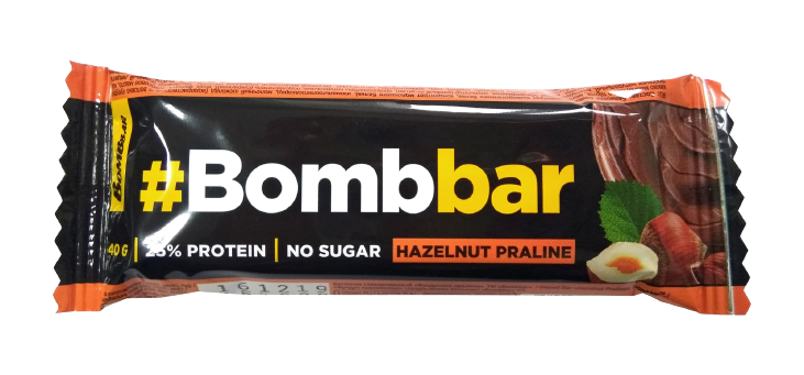 BOMBBAR Glazed bar Hazelnut praline