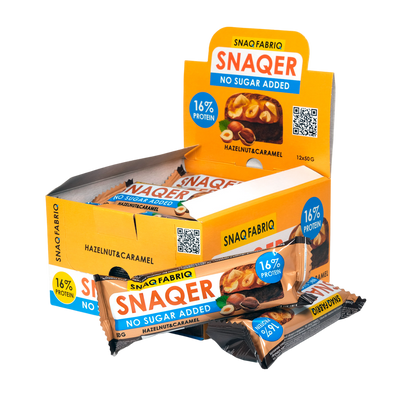 SNAQ FABRIQ Glazed bar Hazelnut with Caramel 12pcs