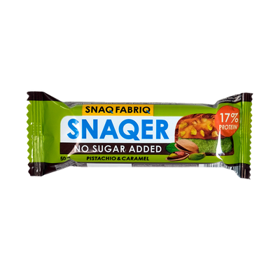 SNAQ FABRIQ Glazed bar Pictachio with caramel